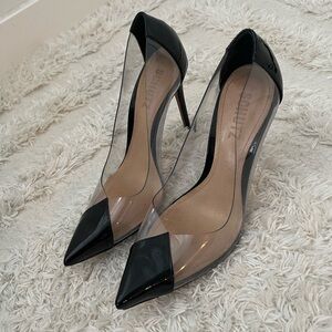 SCHUTZ Black and Clear Women's Heels